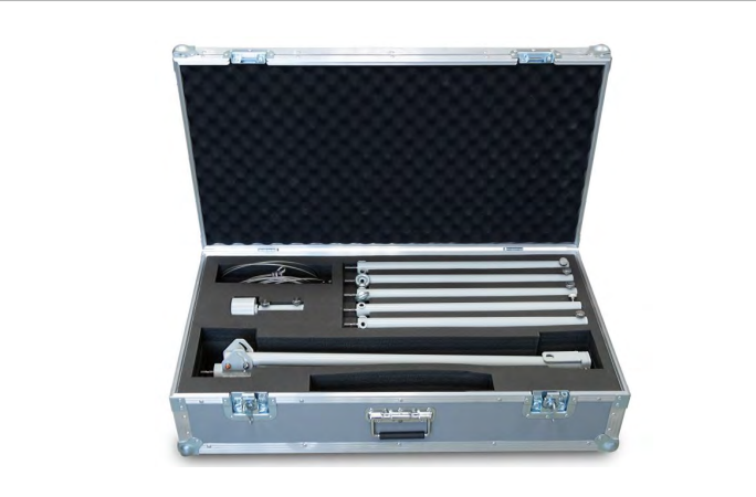 Мачта метеорологическая мобильная. Вид мачты в транспортировочном кейсе