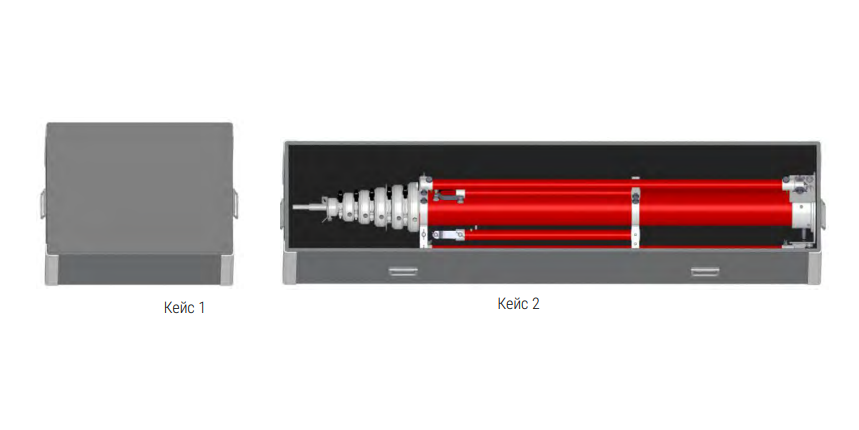 Мачта телескопическая пневматическая в транспортировочной упаковке